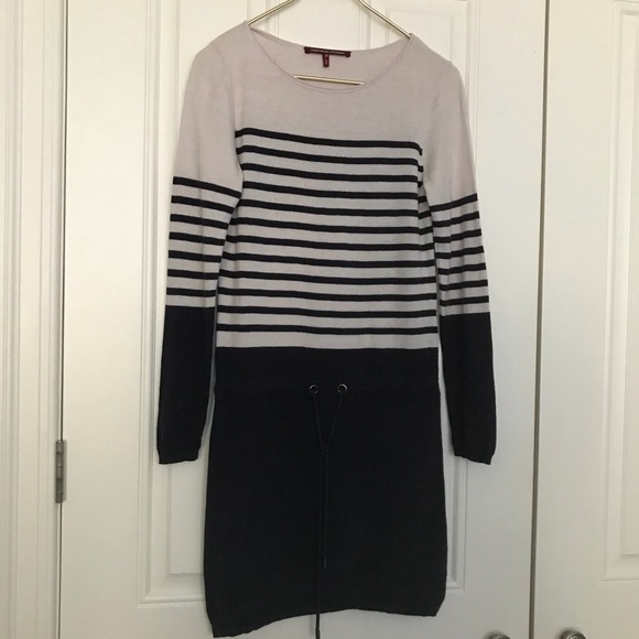 Comptoir des cotonniers sweater dress striped SX/S navy beige - Picture 6 of 8